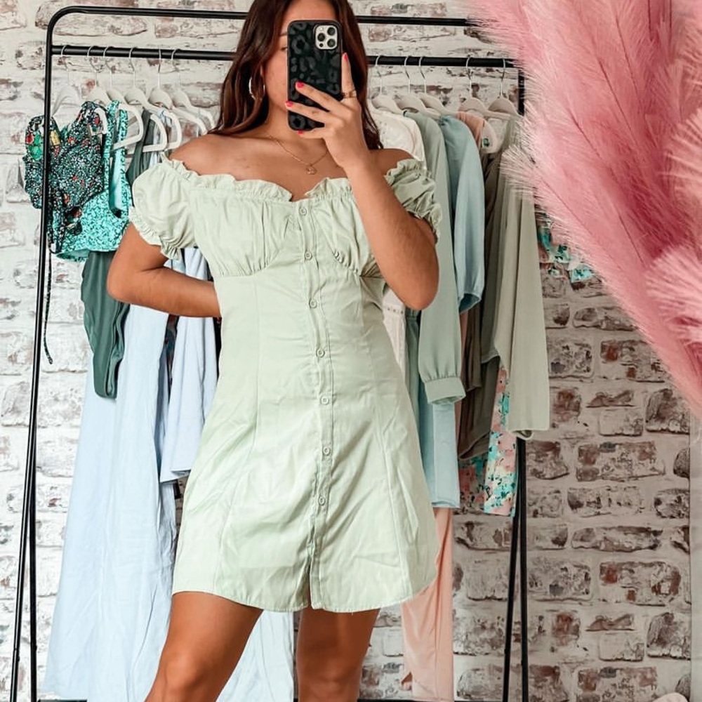Mint Green Mini Dress
